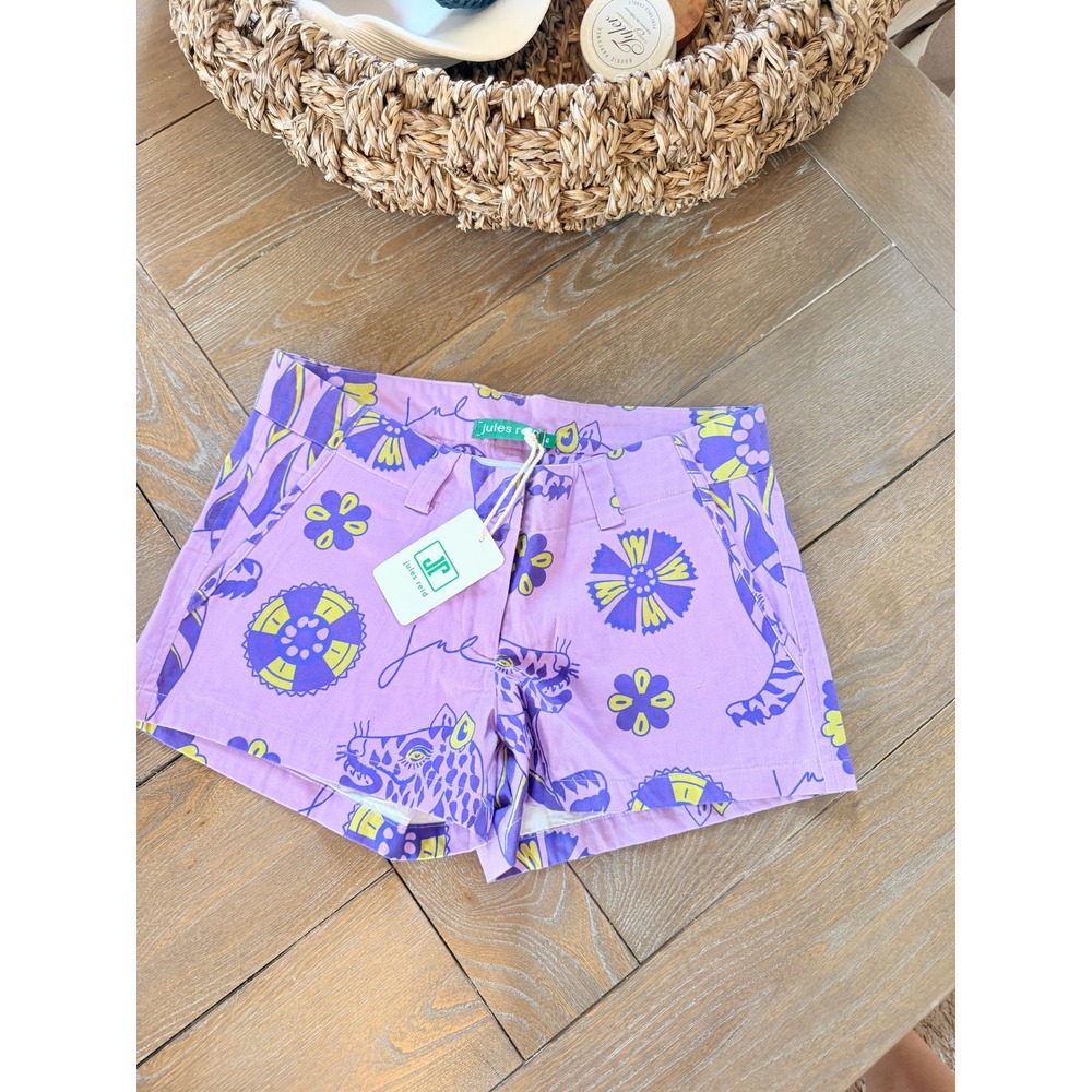 NWT Jules Reid Hunter Shorts Womens Lavender Size 6